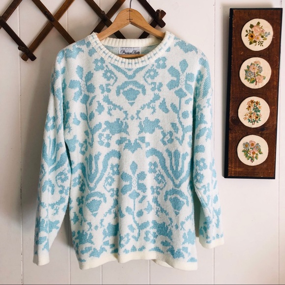 Vintage Sweaters - 🌿5/$25 Vintage Fairy Kei Sparkly Pastel Sweater